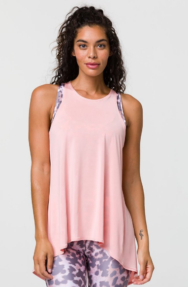 Image Title Onzie Tie Back Tank - Salmon